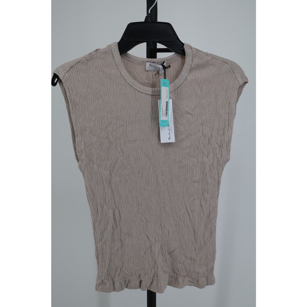 NEW Michael Stars Lana Tank Top Women's Beige Knit Sleeveless Size L - Picture 4 of 6